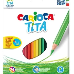 ESTUCHE 24 LAPICES DE COLORES HEXAGONALES TITA