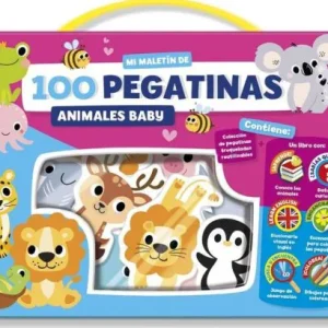 MALETIN 100 PEGATINAS ANIMALES BABY