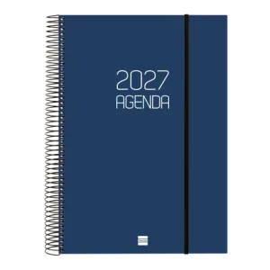 AGENDA ANUAL OPAQUE E40 1 DIA PAGINA 2027 AZUL