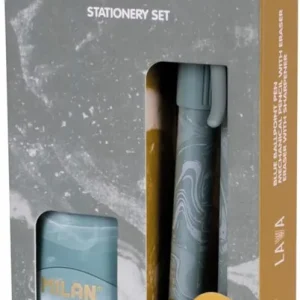 Caja regalo serie Lava con bolígrafo P1, portaminas PL1 0,5 mm HB y afilaborra CAPSULE, verde