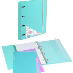 Carpeblock foam soft menta a4+ 4 anillas 35mm con recambio