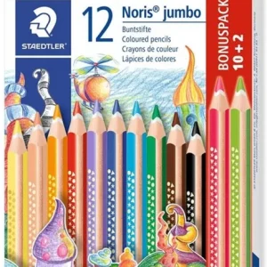 Estuche 10+2 lápices colores triangulares jumbo 128