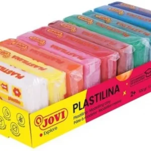 10 pastillas plastilina 50g. colores surtidos jovi
