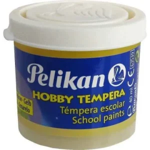 C/6 botes tempera pelikan 40ml color amarillo