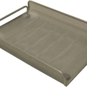 BANDEJA METALICA REJILLA 24,5X4X35CM CROMADA