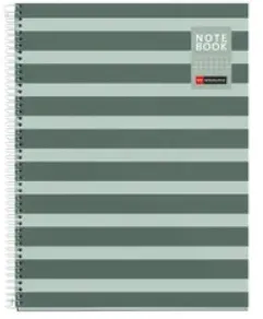 Cuaderno espiral notebook1 a4 80h cuad 4x4 between the line musgo
