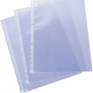 C/100 fundas portadocumentos fº multitaladro polipropileno standard 80mc piel naranja