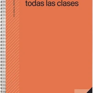 Cuaderno espiral de todas las clases semana vista 22,5x31 cm. evluación y programación semanal
