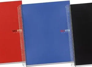 Pack/3 cuaderno espiral notebook8 a5 200h 70g cuad.5x5 the original colores surtidos