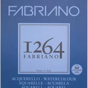 Bloc espiral fabriano 1264 acuarela 25% algodón a4 30h 300g. grano fino
