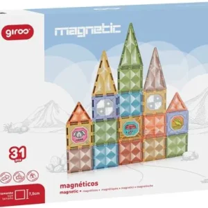 JUEGO MAGNETICO DE FORMAS DIAMANTE 31 PIEZAS GIROS