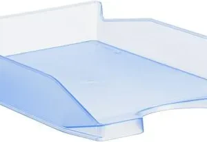 C/6 bandeja sobremesa plastico traslucido azul 345x255x60mm