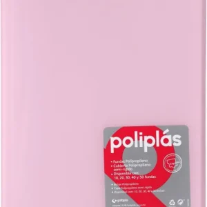 CARPETA Fº 10 FUNDAS SOLDADAS TRANSLUCIDAS ROSA SOFT