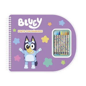 BLUEY PINTA CON NUMEROS - LIBRETA ESPIRAL Imagiland 2025