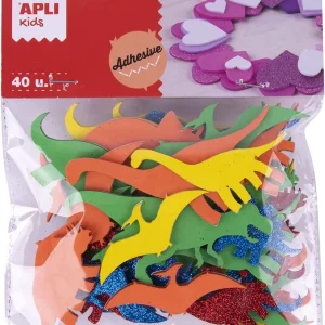 BOLSA 40 DINOSAURIOS GOMA EVA AUTOADHESIVOS