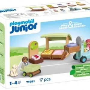 PUESTO ECOLOGICO DE Y CARRETILLA PLAYMOBIL JUNIOR