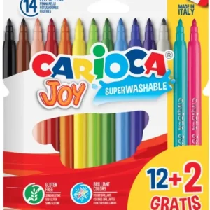 Estuche 12+2 rotuladores carioca joy punta fina superlavable