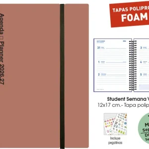 AGENDA ESCOLAR 26/27 STUDENT FOAM 12X17 SV SIENA