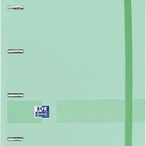 Carpebloc polyfoam a4+ 4 anillas 35mm + recambio cuadrícula 5x5 color menta pastel