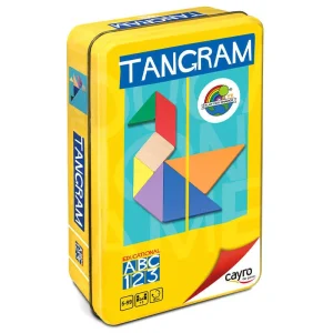 TANGRAM DE COLORES EN CAJA DE METAL