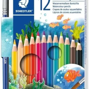 ESTUCHE 12 LAPICES COLORES ACUARELABLES + 1 PINCEL