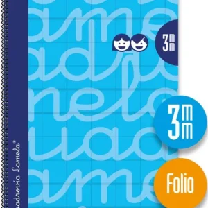 CUADERNO ESPIRAL Fº 80H 90G 3MM AZUL CUADROVIA EXTRADURA