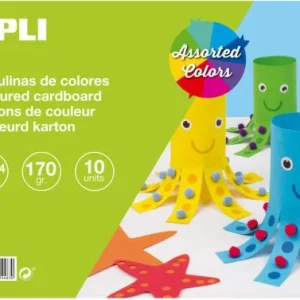 BLOC MANUALIDADES 10H CARTULINAS COLORES 32X24CM 170G