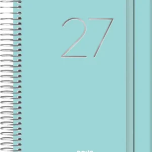 AGENDA ANUAL 2027 GLOSS DIA PAGINA 12,5X18CM VERDE
