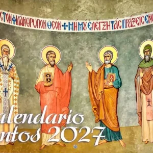 Calendario pared santos AA.VV.