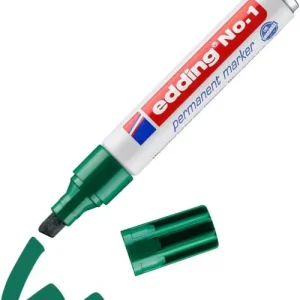 C/10 ROTULADOR EDDING Nº1 VERDE 04 PERMANENTE P. BISELADA