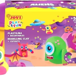 Cofre de plastilina aliens con complementos y recortables