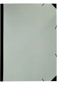 CARPETA DIBUJO A2 CARTON GRIS GOMAS SIN SOLAPAS LOMO TELA
