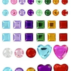 BLISTER FIGURAS ADHESIVAS CRISTAL COLORES SURTIDOS