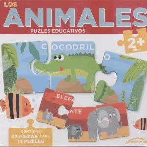 LOS ANIMALES (2+ AÑOS)- APRENDO EN CASA - PUZLES EDUCATIVOS (42 PIEZAS PARA 14 PUZLES) VV.AA. 2022