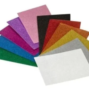 PACK 3 LAMINAS GOMA EVA PURPURINA ROJO 20X30 CM