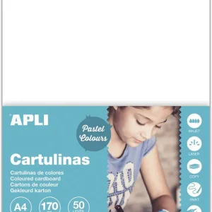 BLOC MANUALIDADES 50 CARTULINAS BLANCAS A4 170G