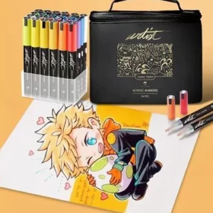 Estuche 24 rotuladores acylic marker serie Artist colores surtidos con organizador