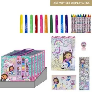 SET DE PAPELERIA COLOREABLE GABBYS DOLLHOUSE 30X30X2.5CM