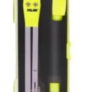Estuche compas escolar 3 piezas con adaptador universal milan