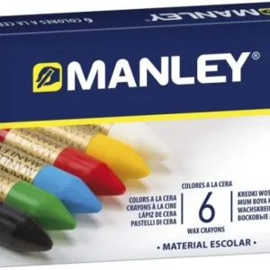 Estuche 6 ceras Manley blandas colores surtidos