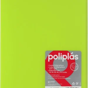 CARPETA Fº 10 FUNDAS SOLDADAS TRANSLUCIDAS VERDE CLARO