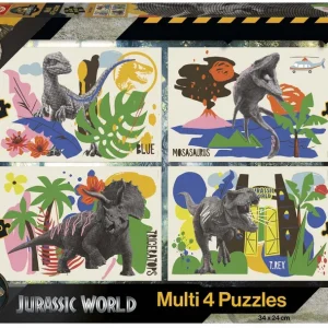 PUZZLE MULTI 4 EN 1 JURASSIC WORLD 50 80 100 150 PIEZAS