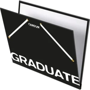 Carpeta dibujo carton con gomas 32x45cm canson graduate color negro