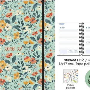 AGENDA ESCOLAR 26-27 STUDENT 12X17 DP FLOWERS