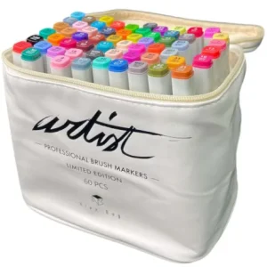 Estuche 60 rotuladores professional brush doble punta