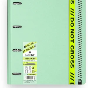 Carpeblock 360 foam do not cross a4+ anillas 35mm con recambio cuad.5x5 y cierre de coma color Mint