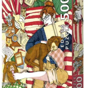 PUZZLE 500 PIEZAS SOFA Y PERROS