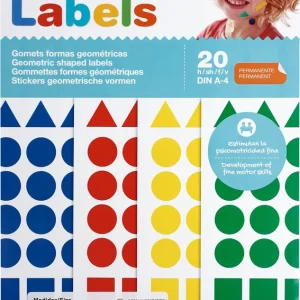 BOLSA 20 HOJAS GOMETS A4 FORMAS Y COLORES SURTIDOS PERMANEN