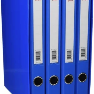 Modulo 4 archivadores fº 2 anillas 25mm carton forrado en pp grafcolor azul