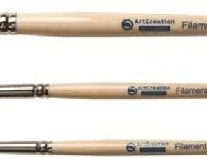 Set 3 pinceles de poliester mango corto art creation